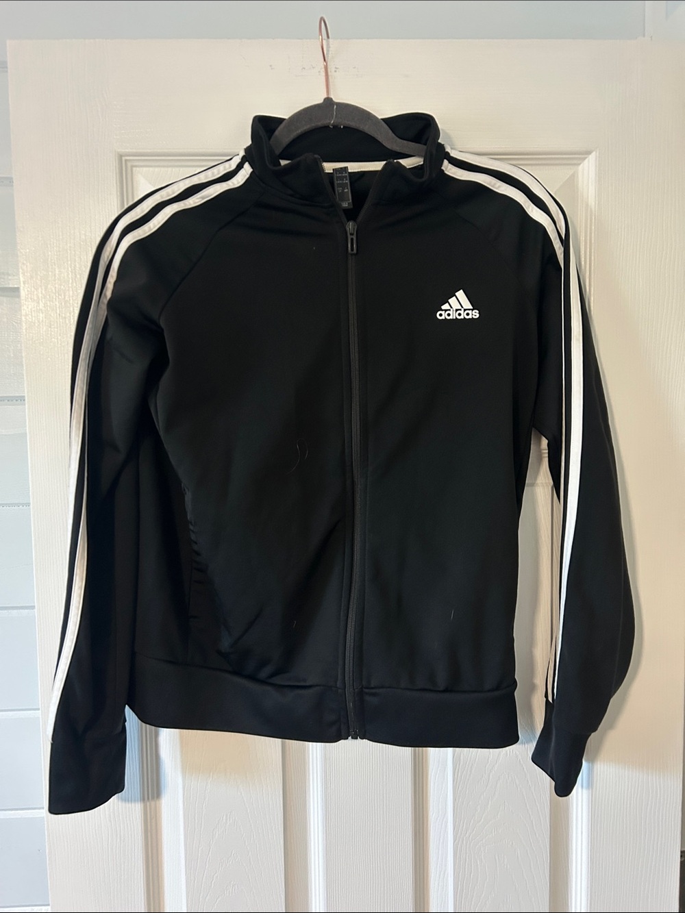 Kids Black Adidas Track Jacket